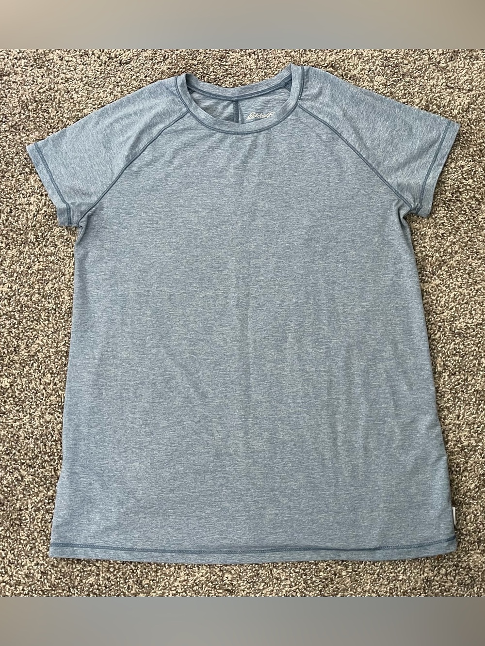 Eddie Bauer Women's Active Crew Neck Tee Shirt Heather Blue Size S